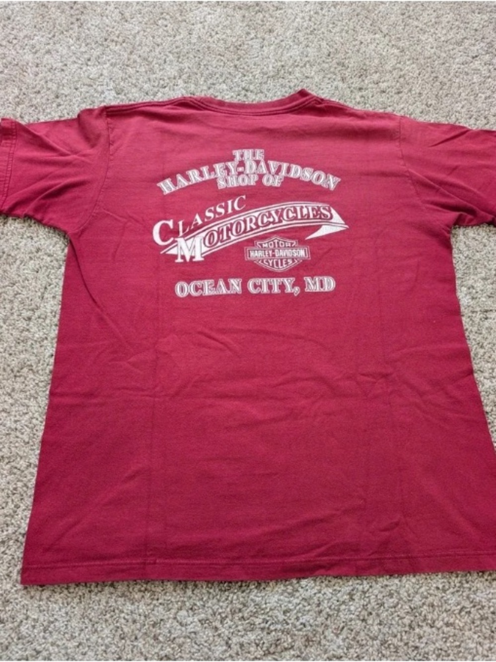 Harley-Davidson Red Short Sleeve Classic Motorcycles Tee